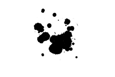 Soyut suluboya aquarelle elle çizilmiş boya sıçramak leke beyaz arka plan üzerinde