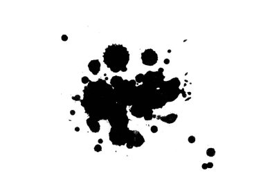 Soyut suluboya aquarelle elle çizilmiş boya sıçramak leke beyaz arka plan üzerinde