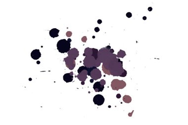 Soyut suluboya aquarelle elle çizilmiş boya sıçramak leke beyaz arka plan üzerinde