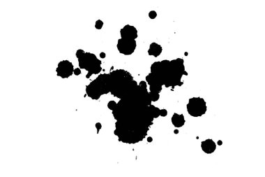 Soyut suluboya aquarelle elle çizilmiş boya sıçramak leke beyaz arka plan üzerinde