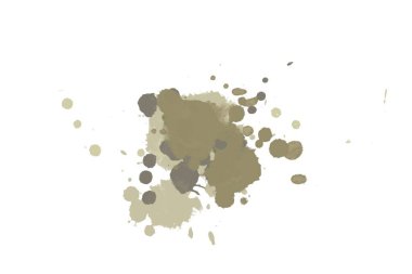 Soyut suluboya aquarelle elle çizilmiş boya sıçramak leke beyaz arka plan üzerinde