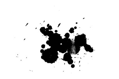 Soyut suluboya aquarelle elle çizilmiş boya sıçramak leke beyaz arka plan üzerinde