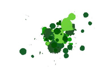 Soyut suluboya aquarelle elle çizilmiş boya sıçramak leke beyaz arka plan üzerinde