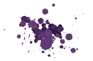 Soyut suluboya aquarelle elle çizilmiş boya sıçramak leke beyaz arka plan üzerinde