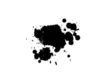 Soyut suluboya aquarelle elle çizilmiş boya sıçramak leke beyaz arka plan üzerinde