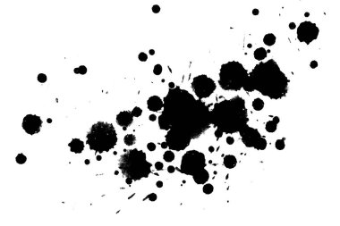 Soyut suluboya aquarelle elle çizilmiş boya sıçramak leke beyaz arka plan üzerinde