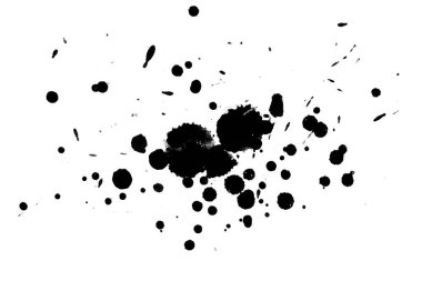 Soyut suluboya aquarelle elle çizilmiş boya sıçramak leke beyaz arka plan üzerinde