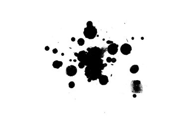 Soyut suluboya aquarelle elle çizilmiş boya sıçramak leke beyaz arka plan üzerinde