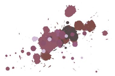 Soyut suluboya aquarelle elle çizilmiş boya sıçramak leke beyaz arka plan üzerinde