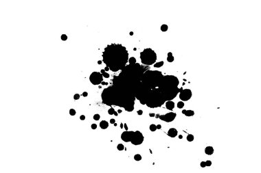 Soyut suluboya aquarelle elle çizilmiş boya sıçramak leke beyaz arka plan üzerinde