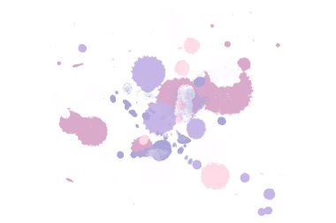 Soyut suluboya aquarelle elle çizilmiş boya sıçramak leke beyaz arka plan üzerinde