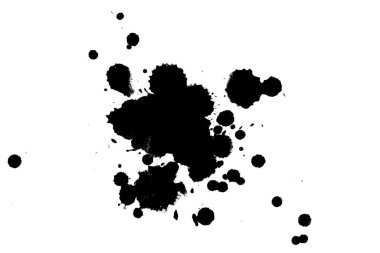 Soyut suluboya aquarelle elle çizilmiş boya sıçramak leke beyaz arka plan üzerinde