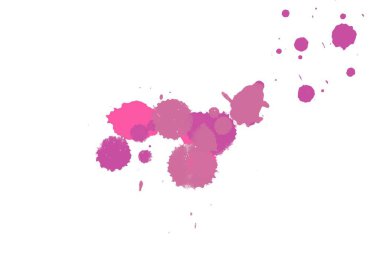 Soyut suluboya aquarelle elle çizilmiş boya sıçramak leke beyaz arka plan üzerinde