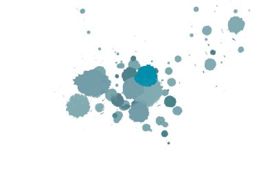 Soyut suluboya aquarelle elle çizilmiş boya sıçramak leke beyaz arka plan üzerinde