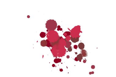 Soyut suluboya aquarelle elle çizilmiş boya sıçramak leke beyaz arka plan üzerinde