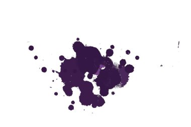 Soyut suluboya aquarelle elle çizilmiş boya sıçramak leke beyaz arka plan üzerinde