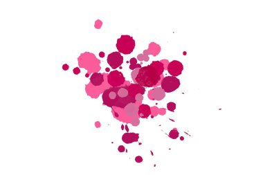 Soyut suluboya aquarelle elle çizilmiş boya sıçramak leke beyaz arka plan üzerinde