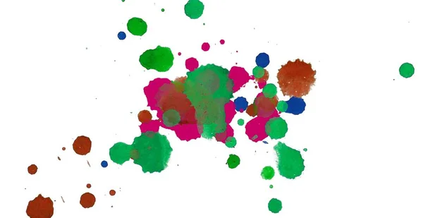 Abstract Watercolor Aquarelle Hand Drawn Paint Splatter Stain White Background — Stock Photo, Image