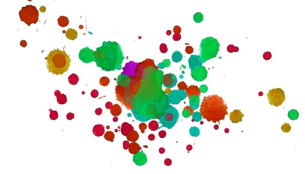 Streszczenie Aquarelle Akwarela Ręcznie Rysowane Paint Splatter Plama Białym Tle — Zdjęcie stockowe