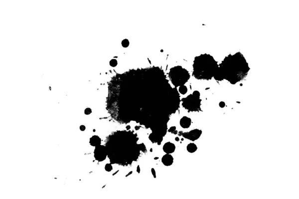 Soyut suluboya aquarelle elle çizilmiş boya sıçramak leke beyaz arka plan üzerinde