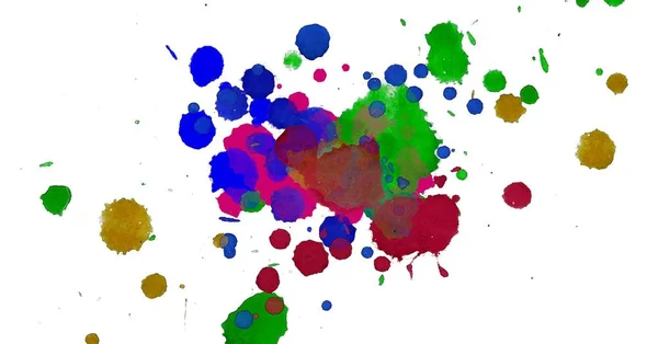 Abstract Watercolor Aquarelle Hand Drawn Paint Splatter Stain White Background — Stock Photo, Image