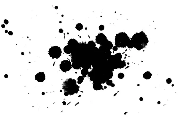 白い背景の水彩画 Aquarelle 手描きペイント スプラッタ汚れを抽象化します — ストック写真