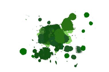 Soyut suluboya aquarelle elle çizilmiş boya sıçramak leke beyaz arka plan üzerinde