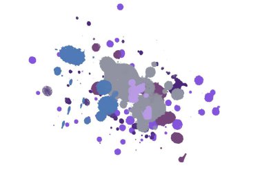 Soyut suluboya aquarelle elle çizilmiş boya sıçramak leke beyaz arka plan üzerinde