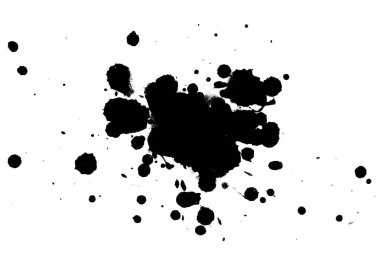 Soyut suluboya aquarelle elle çizilmiş boya sıçramak leke beyaz arka plan üzerinde