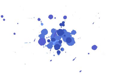 Soyut suluboya aquarelle elle çizilmiş boya sıçramak leke beyaz arka plan üzerinde