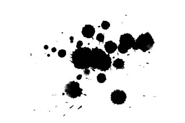 Soyut suluboya aquarelle elle çizilmiş boya sıçramak leke beyaz arka plan üzerinde