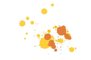 Soyut suluboya aquarelle elle çizilmiş boya sıçramak leke beyaz arka plan üzerinde