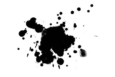 Soyut suluboya aquarelle elle çizilmiş boya sıçramak leke beyaz arka plan üzerinde