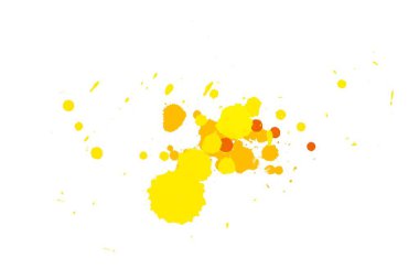 Soyut suluboya aquarelle elle çizilmiş boya sıçramak leke beyaz arka plan üzerinde