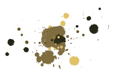 Soyut suluboya aquarelle elle çizilmiş boya sıçramak leke beyaz arka plan üzerinde