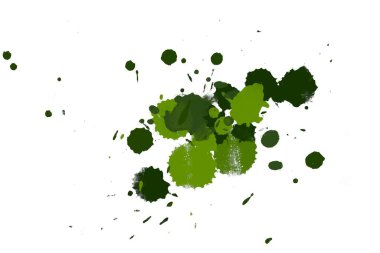 Soyut suluboya aquarelle elle çizilmiş boya sıçramak leke beyaz arka plan üzerinde