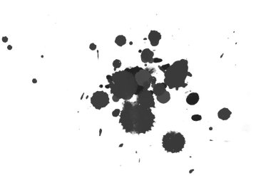 Soyut suluboya aquarelle elle çizilmiş boya sıçramak leke beyaz arka plan üzerinde