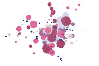 Soyut suluboya aquarelle elle çizilmiş boya sıçramak leke beyaz arka plan üzerinde