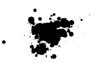 Soyut suluboya aquarelle elle çizilmiş boya sıçramak leke beyaz arka plan üzerinde