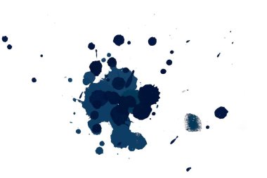 Soyut suluboya aquarelle elle çizilmiş boya sıçramak leke beyaz arka plan üzerinde