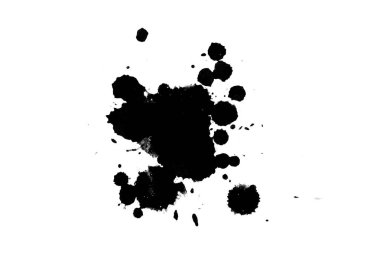 Soyut suluboya aquarelle elle çizilmiş boya sıçramak leke beyaz arka plan üzerinde