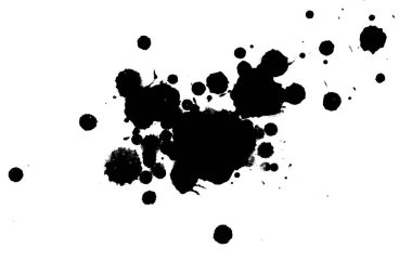 Soyut suluboya aquarelle elle çizilmiş boya sıçramak leke beyaz arka plan üzerinde