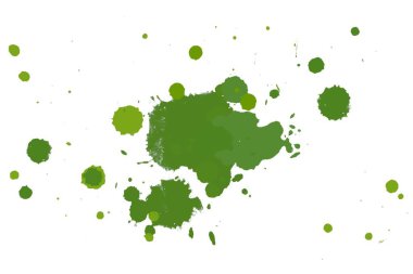 Soyut suluboya aquarelle elle çizilmiş boya sıçramak leke beyaz arka plan üzerinde