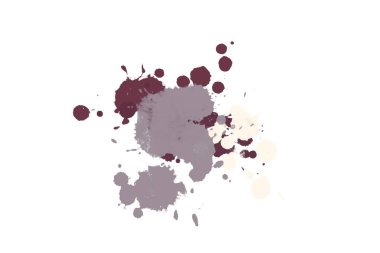 Soyut suluboya aquarelle elle çizilmiş boya sıçramak leke beyaz arka plan üzerinde