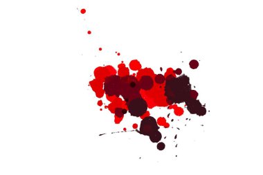 Soyut suluboya aquarelle elle çizilmiş boya sıçramak leke beyaz arka plan üzerinde