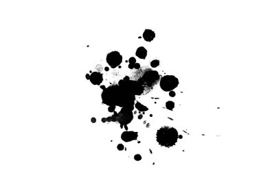 Soyut suluboya aquarelle elle çizilmiş boya sıçramak leke beyaz arka plan üzerinde