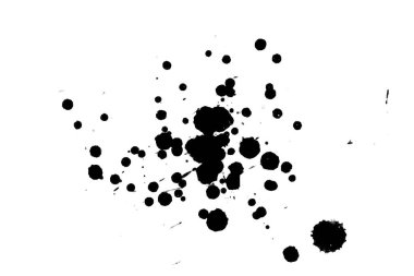 Soyut suluboya aquarelle elle çizilmiş boya sıçramak leke beyaz arka plan üzerinde