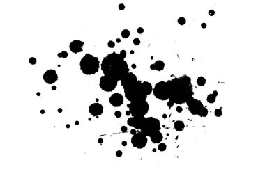 Soyut suluboya aquarelle elle çizilmiş boya sıçramak leke beyaz arka plan üzerinde