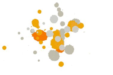 Soyut suluboya aquarelle elle çizilmiş boya sıçramak leke beyaz arka plan üzerinde