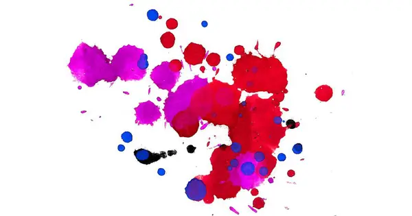 Abstract Watercolor Aquarelle Hand Drawn Paint Splatter Stain White Background — Stock Photo, Image